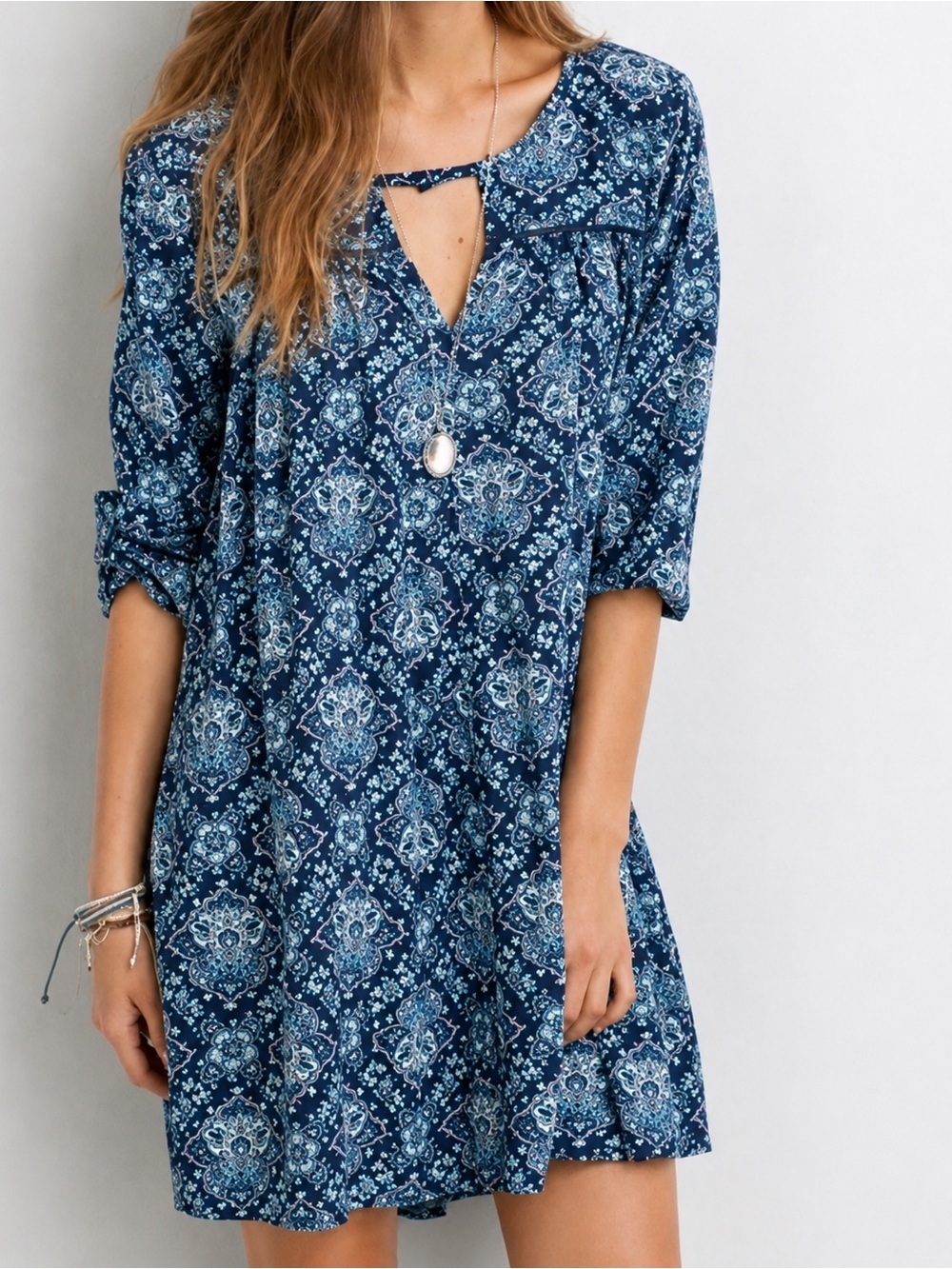 American Eagle blue tunic dress, small